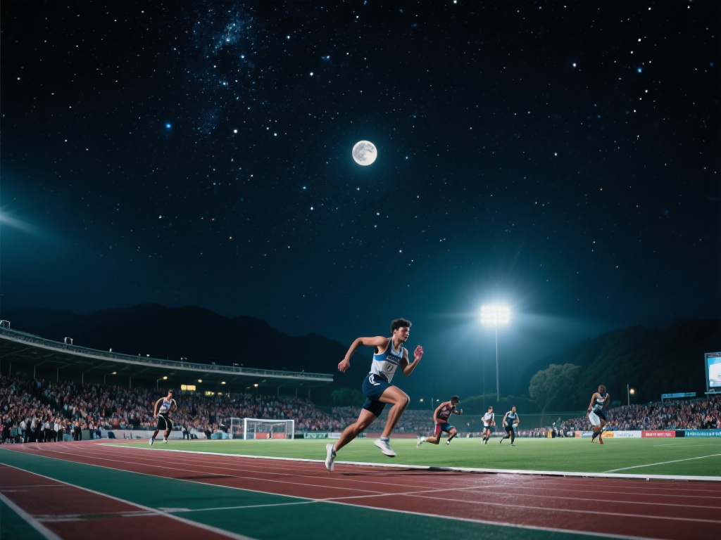 星空下的体育:月光见证的竞技辉煌时刻 (星空下的体育:月光见证的竞技辉煌与感动瞬间) 夜晚的体育赛事总能带来与白天截然不同的体验。星空作