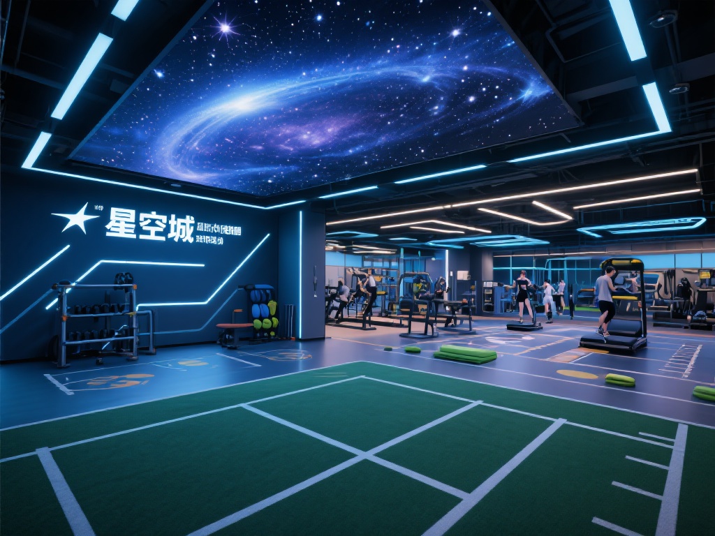 星空城不仅仅是一个普通的健身场所，它以“星空”为主
