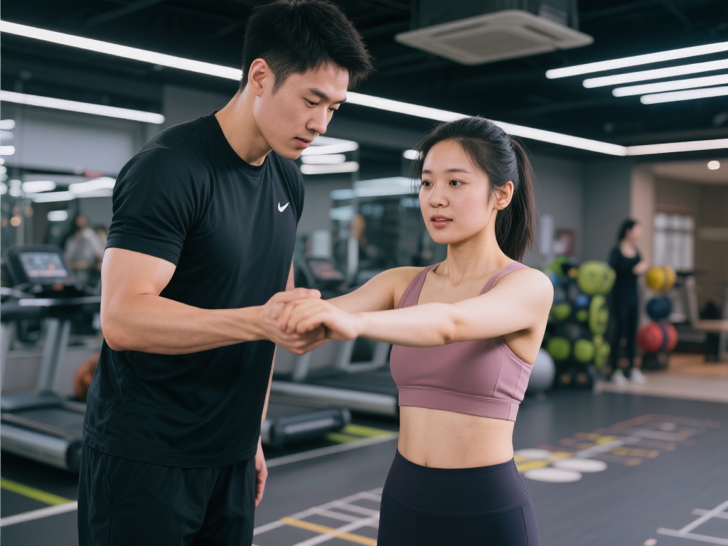 例如，会员小张在加入星空体育王府前，对健身一无所知